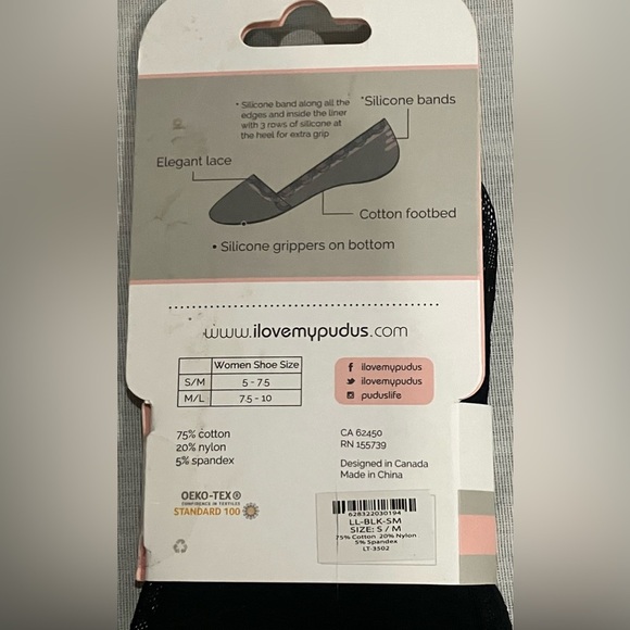Women's Black Lace Pudus Liner (2 pairs in a package ) size small/medium - Picture 6 of 6